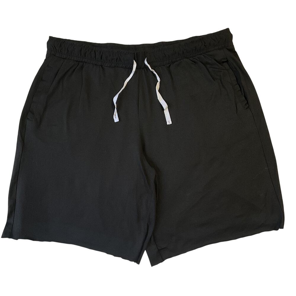 DKNY Men Activewear Shorts Size LARGE Black Sweat 10" Inseam & 36" Elastic Waist